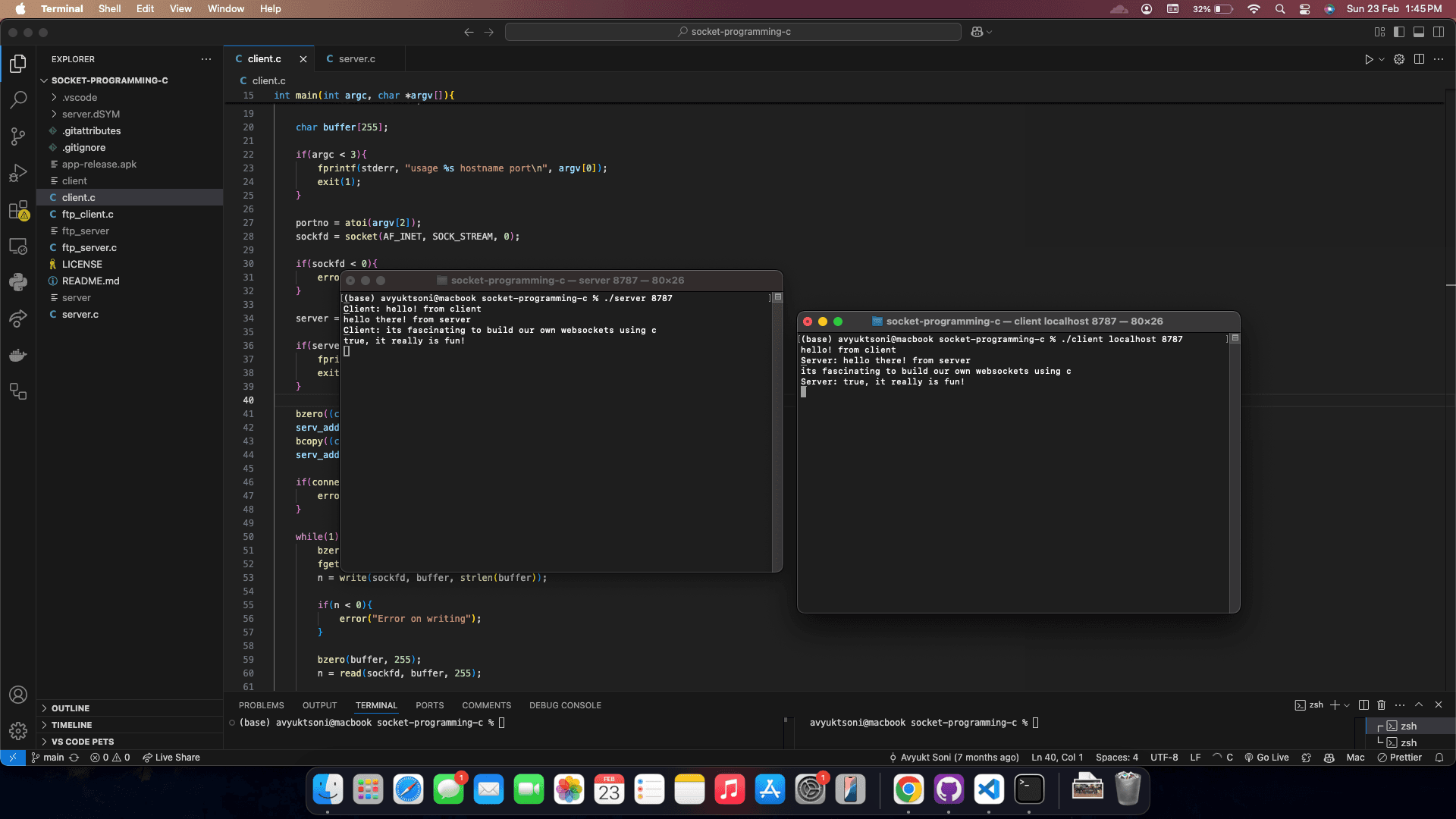 TCP Client-Server Socket